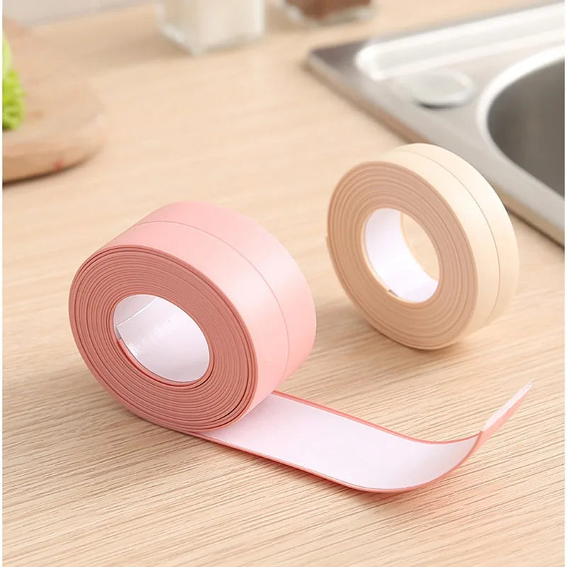 Shower Bath Sealing Tape Strips PVC Self Adhesive Waterproof Wall Sticker for Bathroom Kitchen Seal Caulk Strip Sink Mold Proof