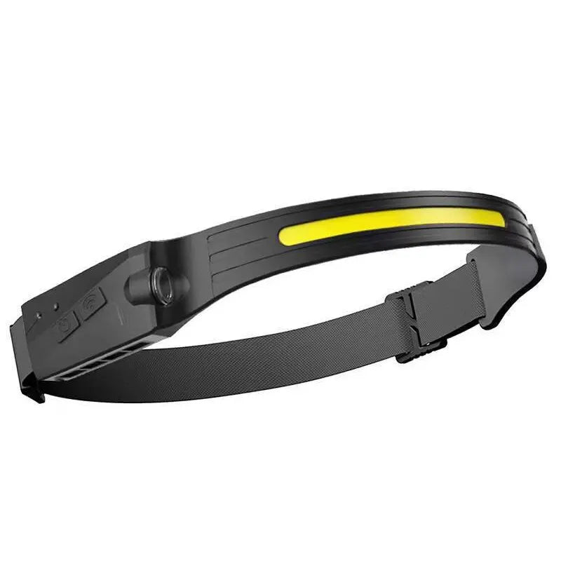 Induction Headlamp COB LED Sensor Head Lamp Built-in Battery Flashlight USB Rechargeable Head Torch 5 Lighting Modes Headlight