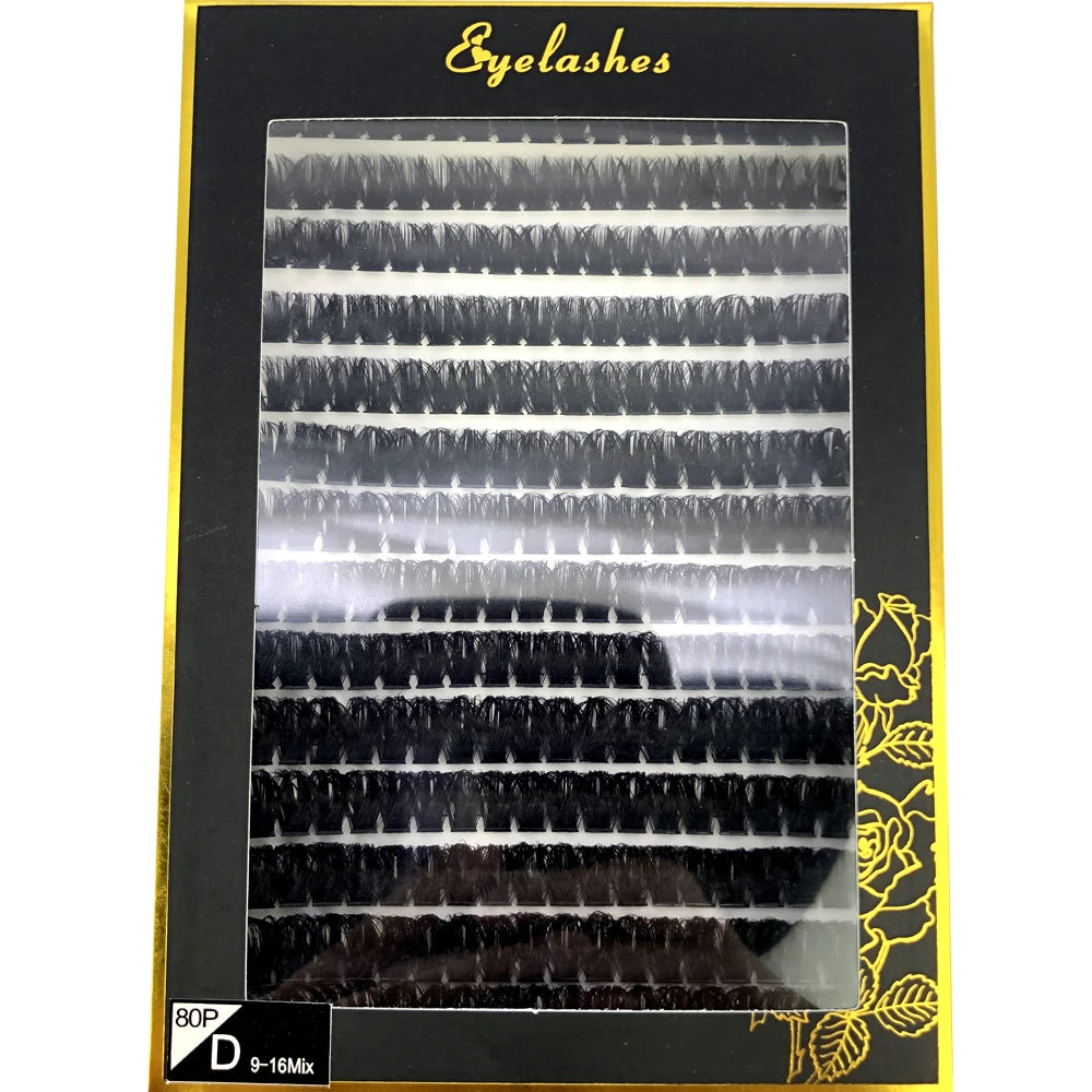 30D 40D 60D 80D Mixed Tray Individual Lashes 3D Russia Volume Eyelashes Soft Natural Lashes Mink Lash Cluster False Eyelashes