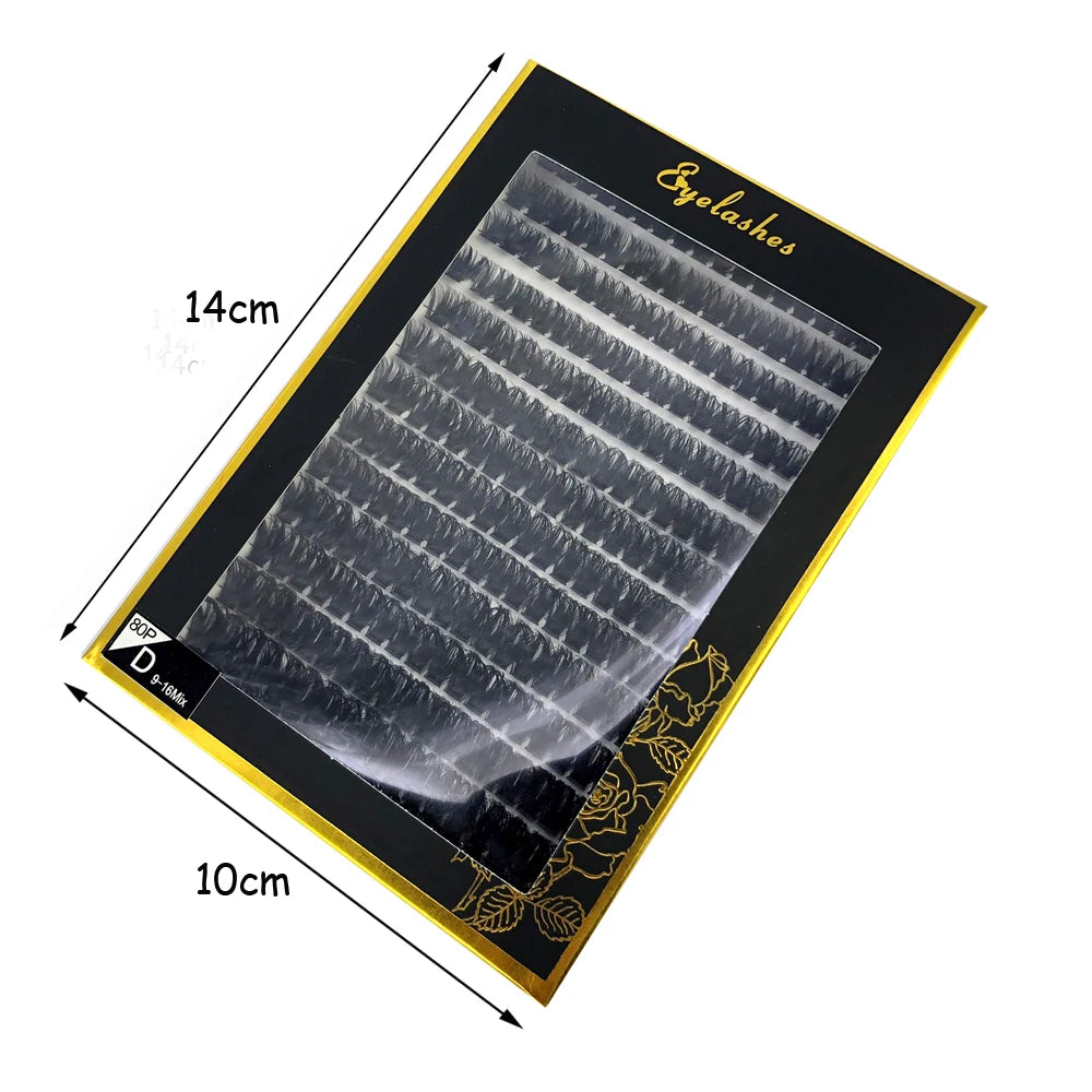 30D 40D 60D 80D Mixed Tray Individual Lashes 3D Russia Volume Eyelashes Soft Natural Lashes Mink Lash Cluster False Eyelashes