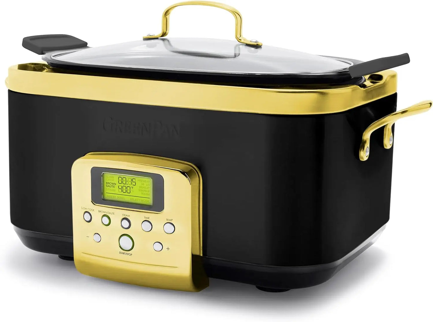 Elite 8 - in -1 Programmable 6QT Electric Slow Cooker, Dishwasher Safe Lid & Removable Crock, PFAS-Free Healthy Ceramic