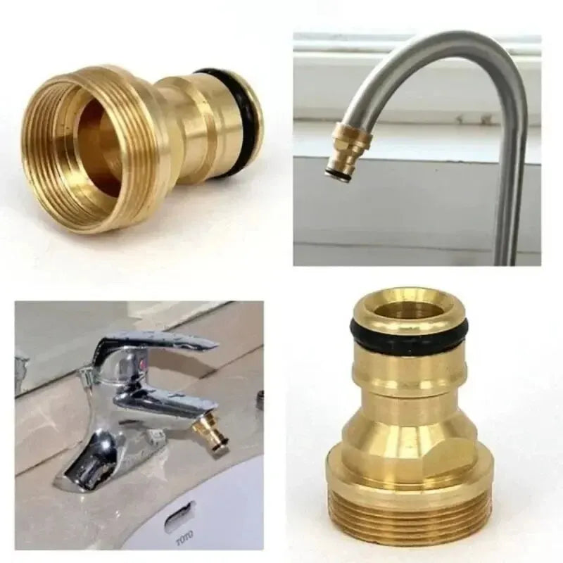 1/2/5PCS Universal Tap Kitchen Adapters Brass Faucet Watering Garden Tools Tap Connector Mixer Hose Adapter Basin Fitting