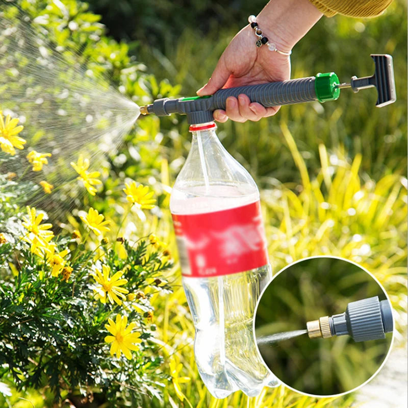 High Pressure Air Pump Manual Sprayer Adjustable Drink Bottle Spray Head Nozzle Sprayer Agriculture Tools