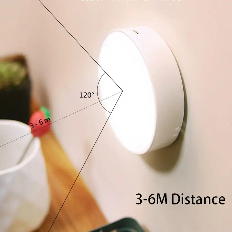 LED Smart Human Body Sensor Night Lamp Emergency Automatic Lighting USB Charging Wireless Magnetic Suction Use Night Light