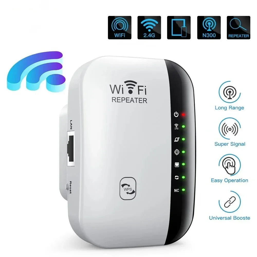 300Mbps Wireless Wi-Fi Repeater 2.4G Router Wi-Fi Range Extender Wi-Fi Signal c802.11N Network Card Adapter for PC