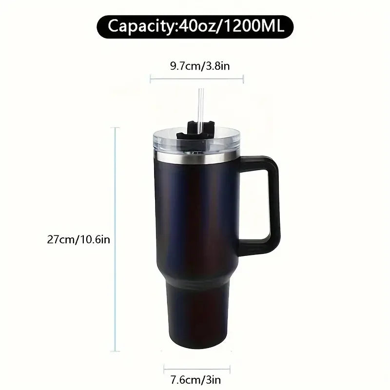 1PC Bingba Cup Car Large Capacity Portable Handle Cup Stainless Steel Insulation Cup CoffeeInsulation Cup  Insulation Cup 40oz