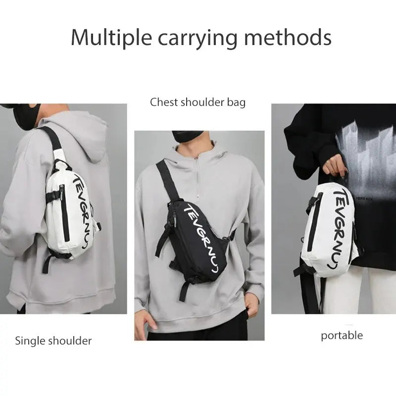 Autumn and Winter Nylon Chest Bag Trendy and Fashionable Women's Shoulder Bag Sports and Leisure Men's Oblique Straddle Bag