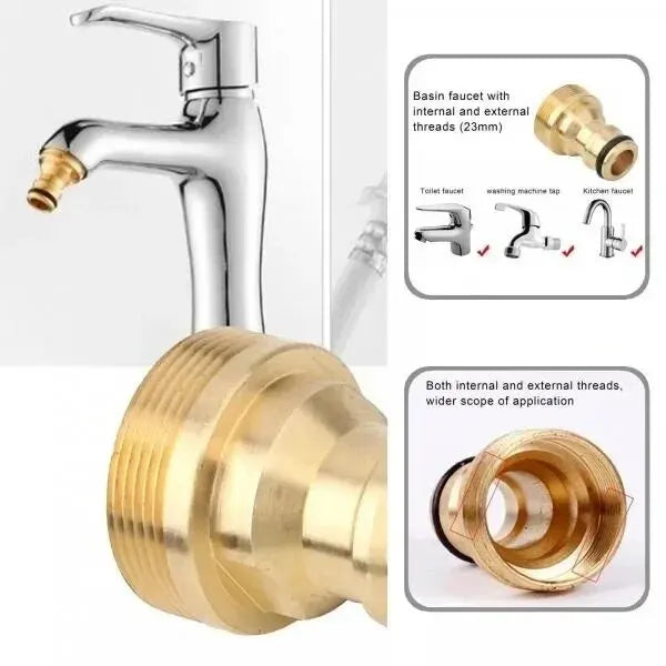 1/2/5PCS Universal Tap Kitchen Adapters Brass Faucet Watering Garden Tools Tap Connector Mixer Hose Adapter Basin Fitting