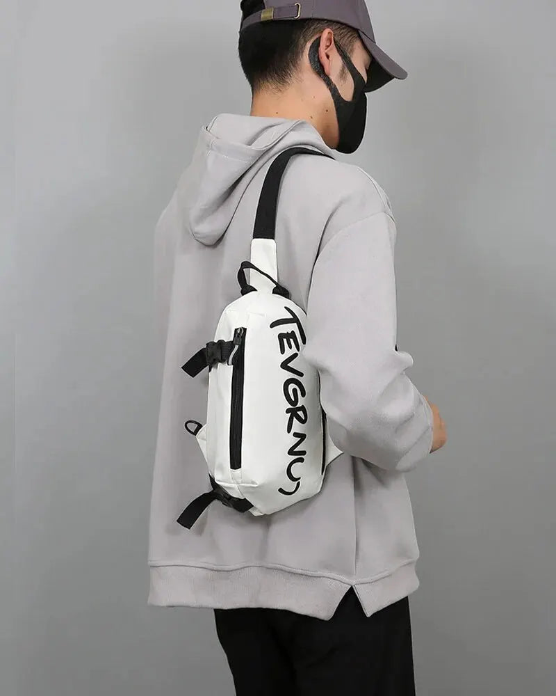 Autumn and Winter Nylon Chest Bag Trendy and Fashionable Women's Shoulder Bag Sports and Leisure Men's Oblique Straddle Bag