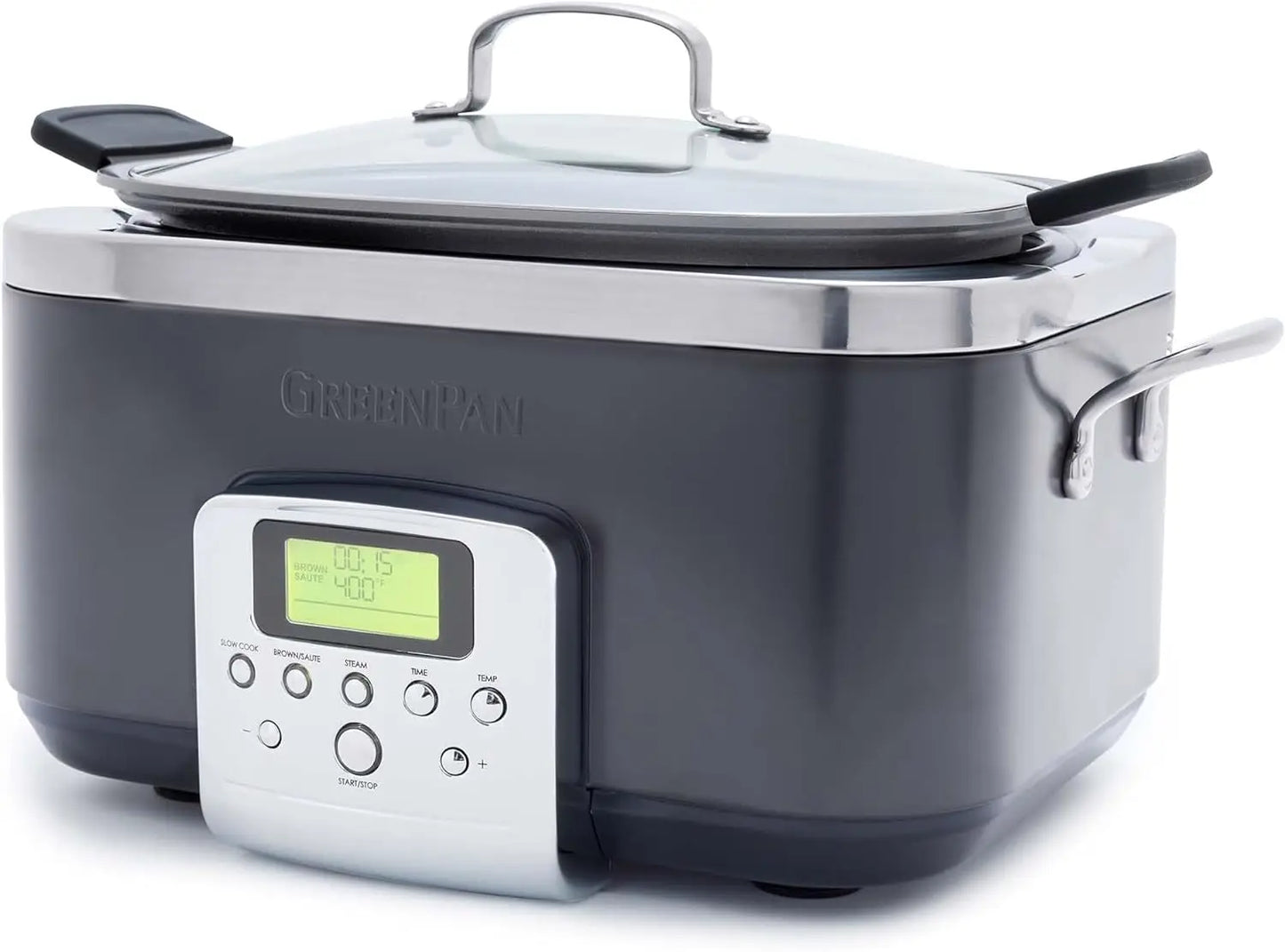 Elite 8 - in -1 Programmable 6QT Electric Slow Cooker, Dishwasher Safe Lid & Removable Crock, PFAS-Free Healthy Ceramic