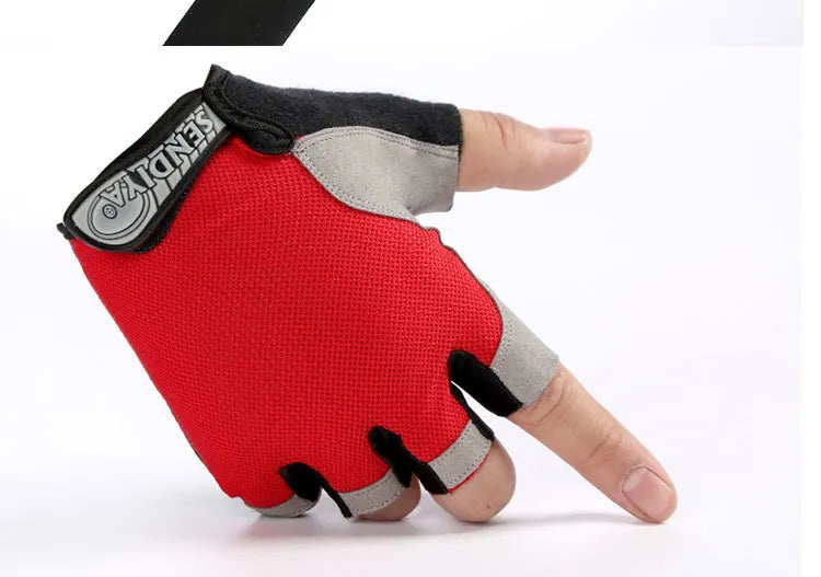 Men Cycling Bicycle Gloves Half Finger Gym Gloves Women Mitten Breathable Anti-slip Glove Fitness Sport Training Gloves