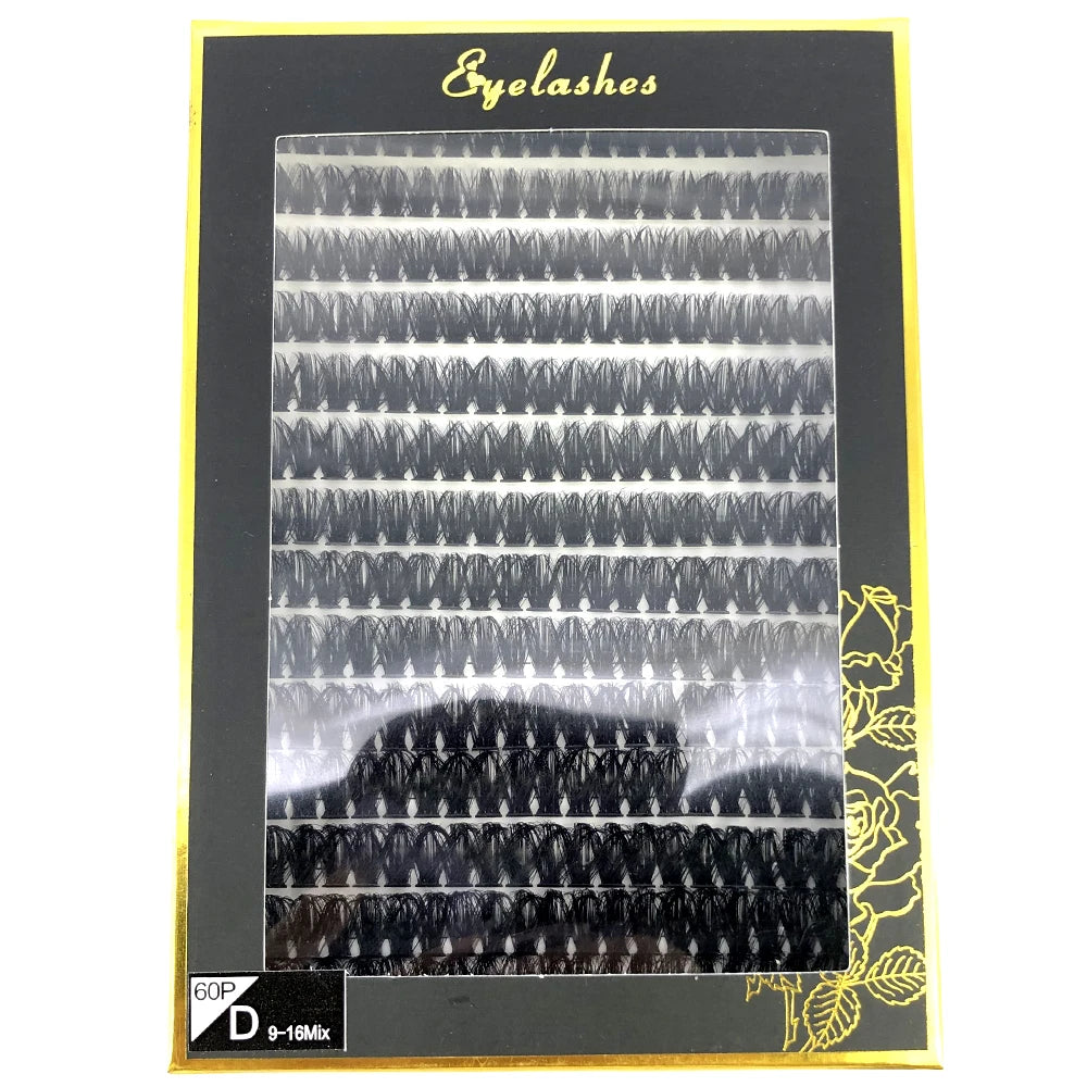 30D 40D 60D 80D Mixed Tray Individual Lashes 3D Russia Volume Eyelashes Soft Natural Lashes Mink Lash Cluster False Eyelashes