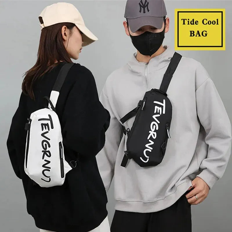 Autumn and Winter Nylon Chest Bag Trendy and Fashionable Women's Shoulder Bag Sports and Leisure Men's Oblique Straddle Bag