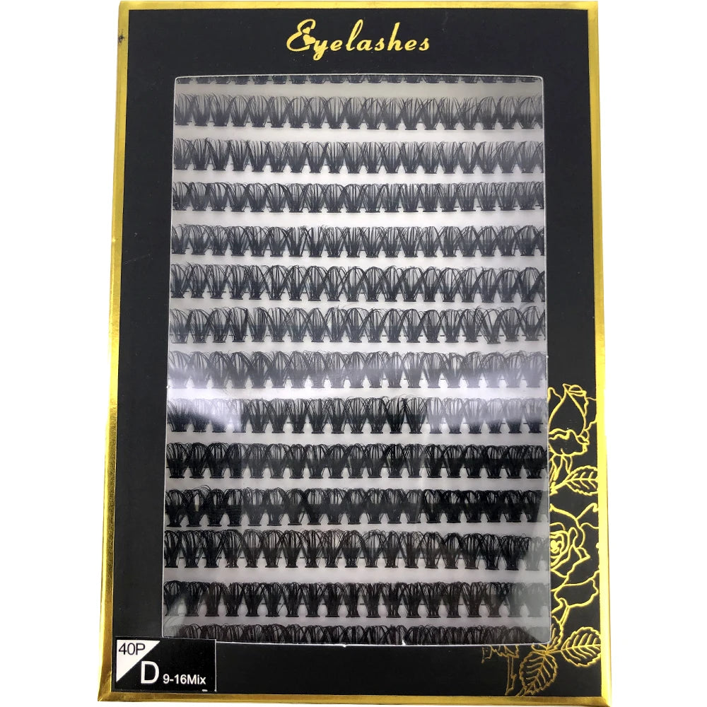 30D 40D 60D 80D Mixed Tray Individual Lashes 3D Russia Volume Eyelashes Soft Natural Lashes Mink Lash Cluster False Eyelashes