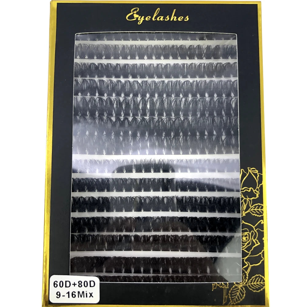 30D 40D 60D 80D Mixed Tray Individual Lashes 3D Russia Volume Eyelashes Soft Natural Lashes Mink Lash Cluster False Eyelashes