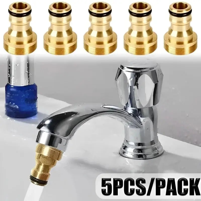 1/2/5PCS Universal Tap Kitchen Adapters Brass Faucet Watering Garden Tools Tap Connector Mixer Hose Adapter Basin Fitting